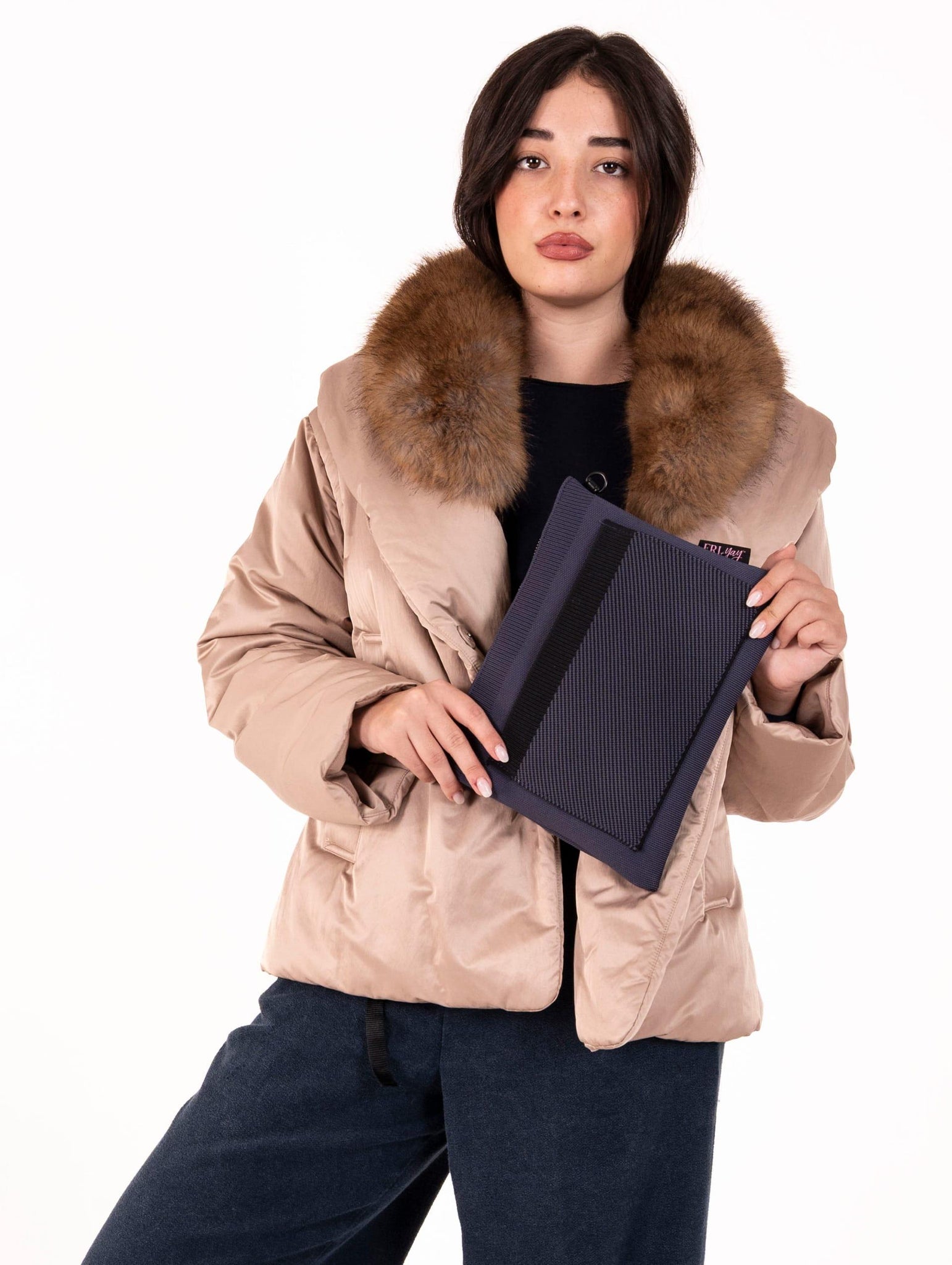 Pochette Fri-yay in Maglia Blu e Nero ERP_1233POCKET Fri-Yay