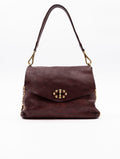 Borsa Nadia Campomaggi con Borchie in Pelle Testa di Moro
