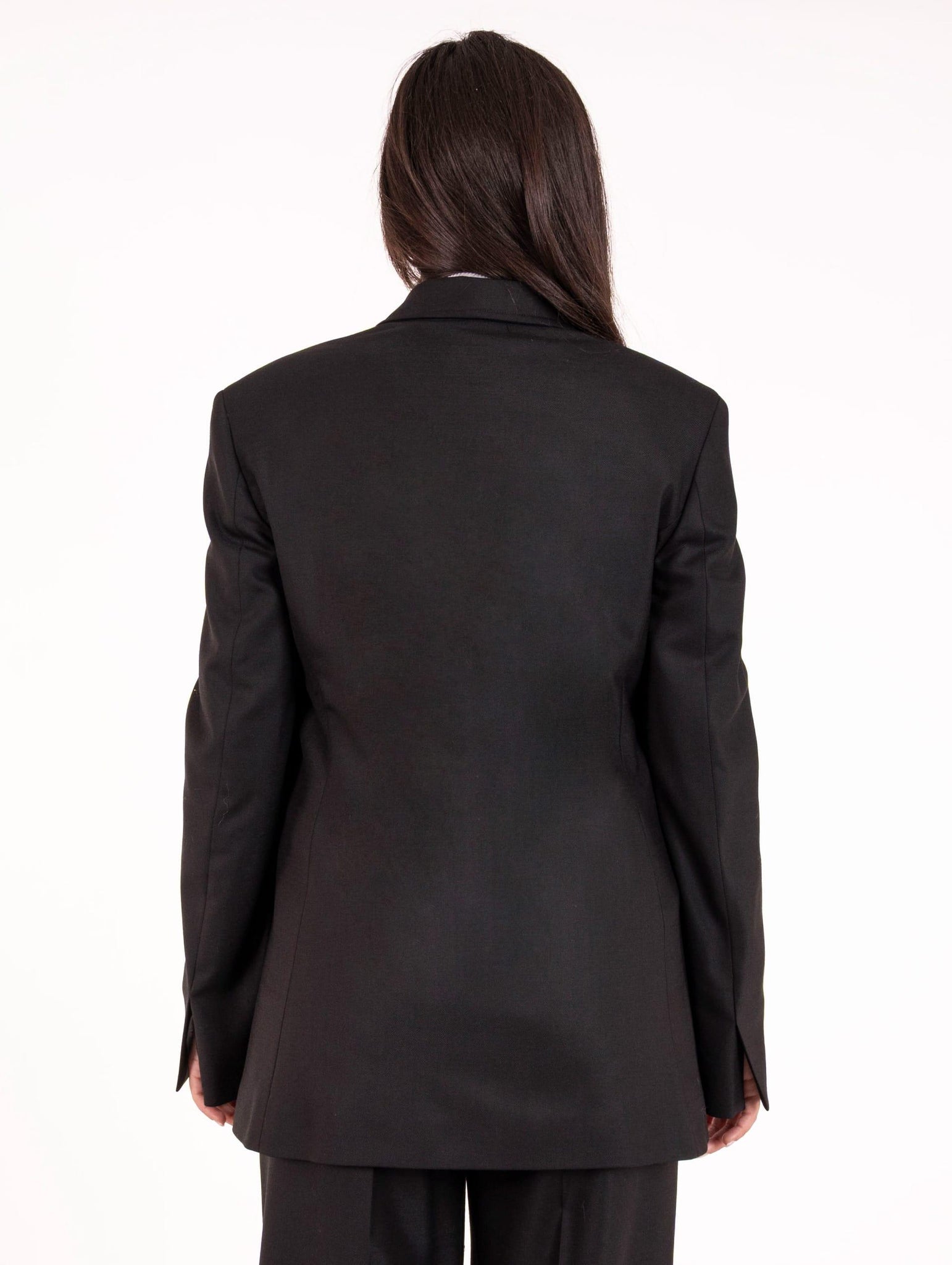 Blazer Monopetto Alysi in Twill di Lana Nero 165860NE Alysi