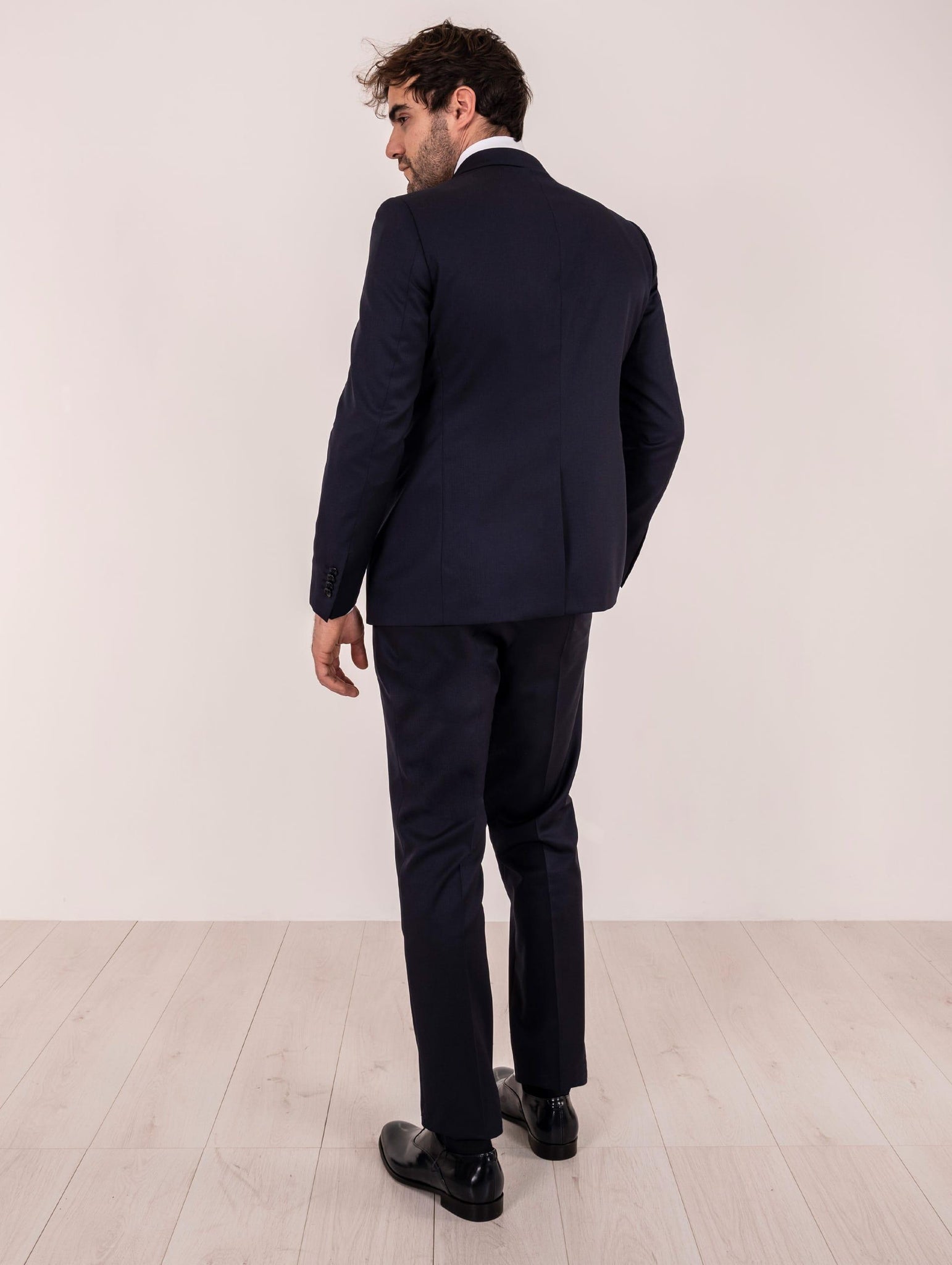 Abito Sartoriale Luigi Bianchi Mantova Vitale Barberis Lana Vergine Spigato Blu 33413001 Luigi Bianchi Mantova