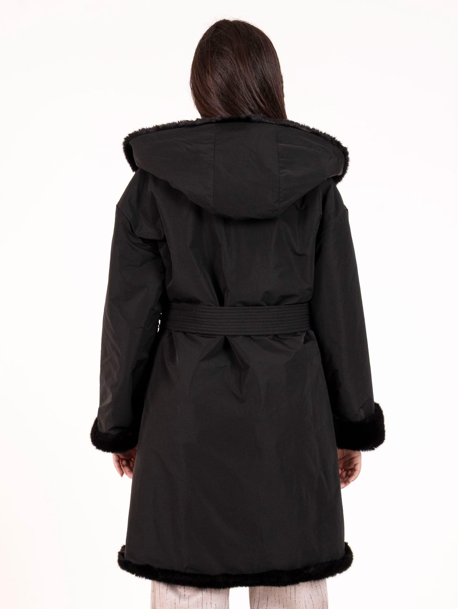 Cappotto Violanti Reversibile in Taffetà Nero VM4195358532 Violanti