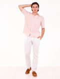 Camicia Bowling Roy Roger's in Lino Rosa