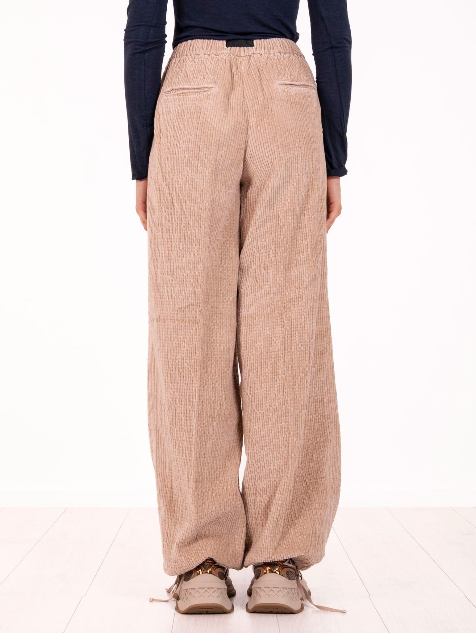 Pantalone White Sand in Velluto a Coste Sabbia 25WSD15317245 White Sand