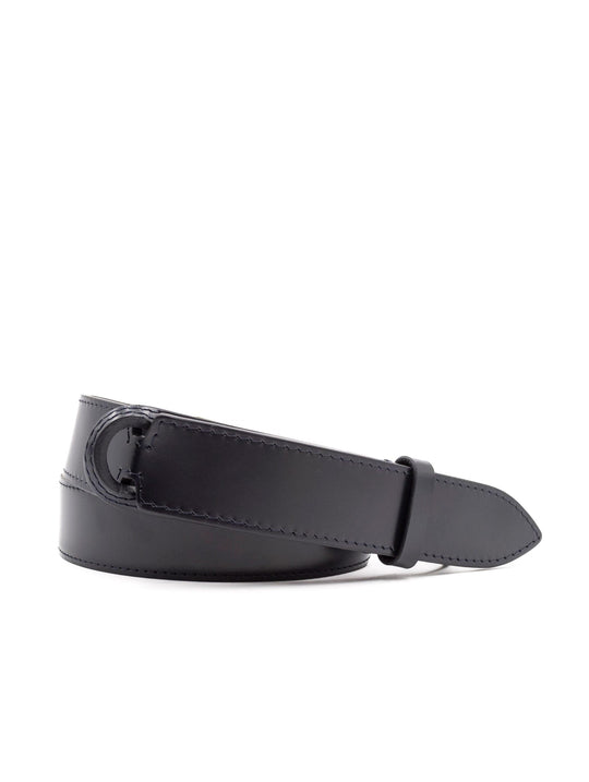 Cintura Nobuckle Orciani in Pelle Calf Oceano