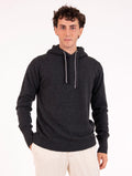 Alpha Studio Hoodie Sweater in Anthracite Geelong Wool