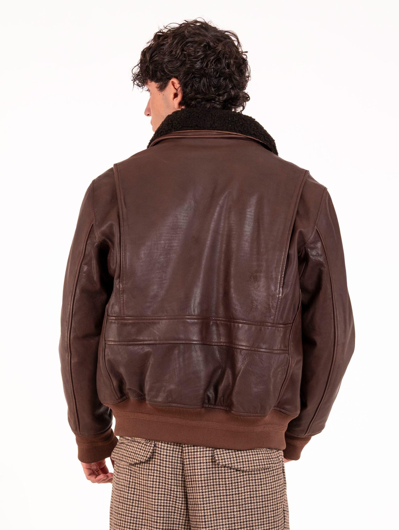 Bomber Roy Roger's in Pelle Marrone RRU90265CP07XXXXC0140 Roy Roger's