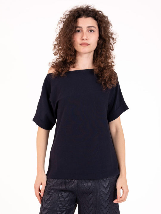 Maglia M/M Barca Alpha Studio in Cotone Blu Notte