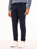 Pantalone Devorè in Cotone e Tencel  Navy