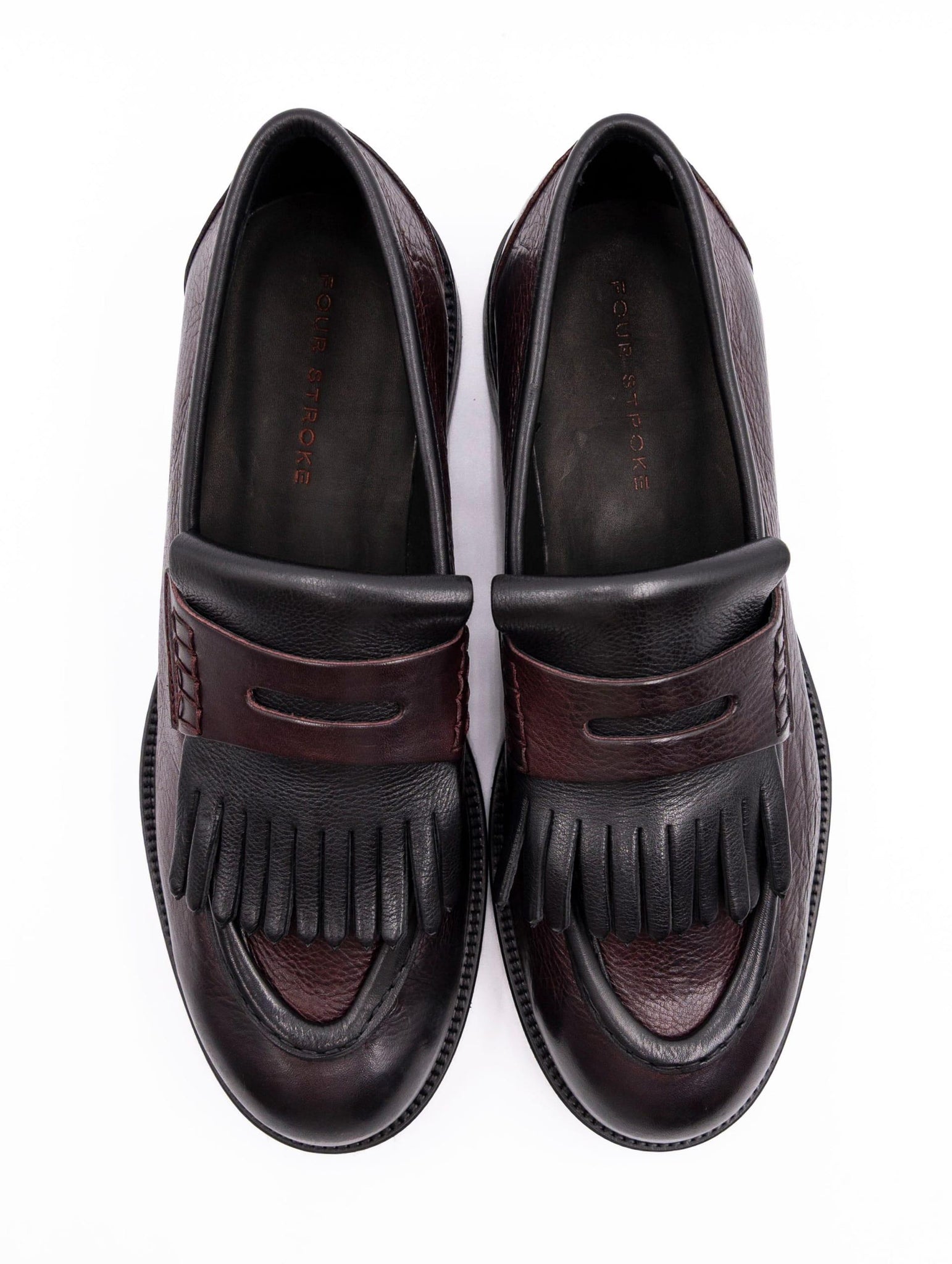 Mocassino Four Stroke con Nappa in Pelle Barolo e Nero 60726/29 Four Stroke