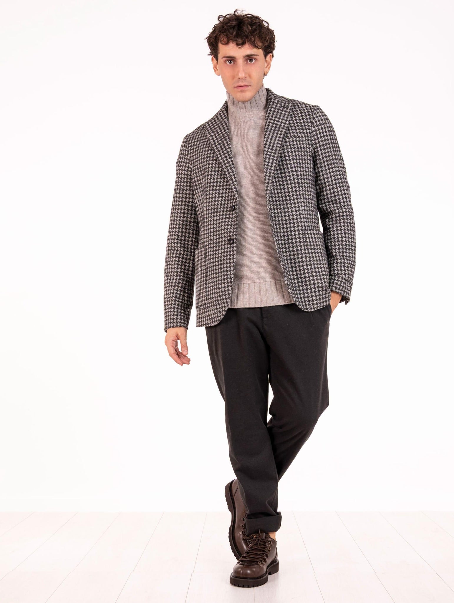 Giacca Circolo 1901 in Cotone Pied de Poule Grigio e Nero CN5012NERO Circolo 1901
