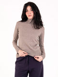 Rollkragenpullover Alpha Studio aus reinem Kaschmir Greige