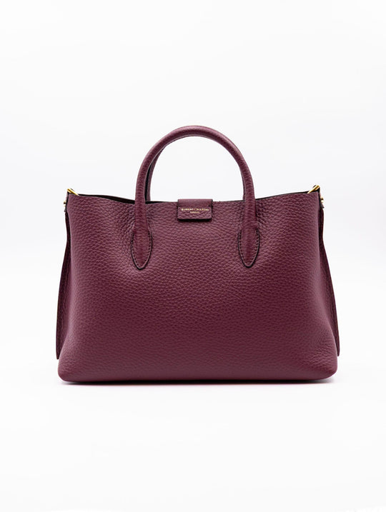 Aretha Gianni Chiarini Bag in Wine Berry Hammered Leather