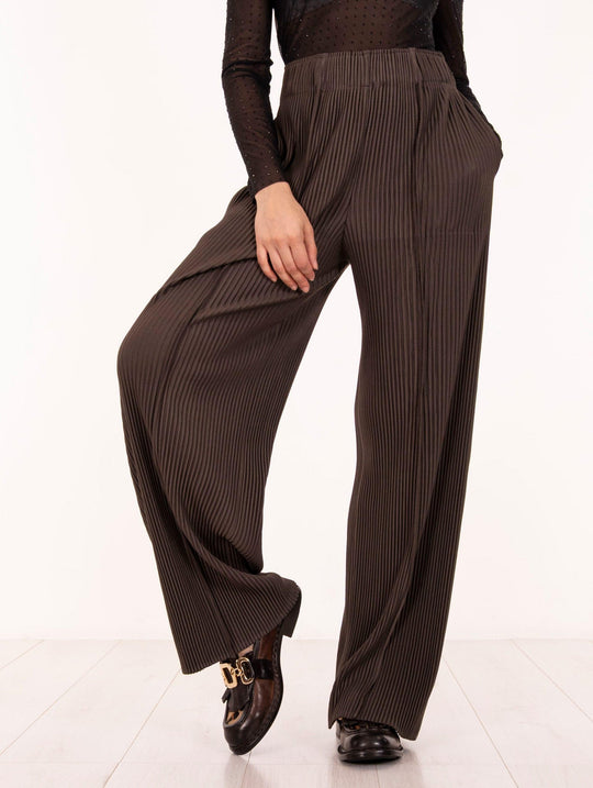 Pantalone Plissè Meimeij Fango