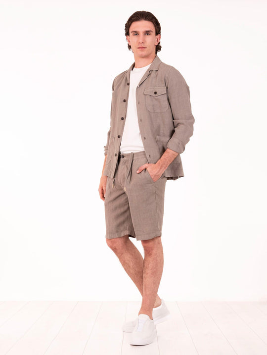 Camicia Devorè in Lino Fango