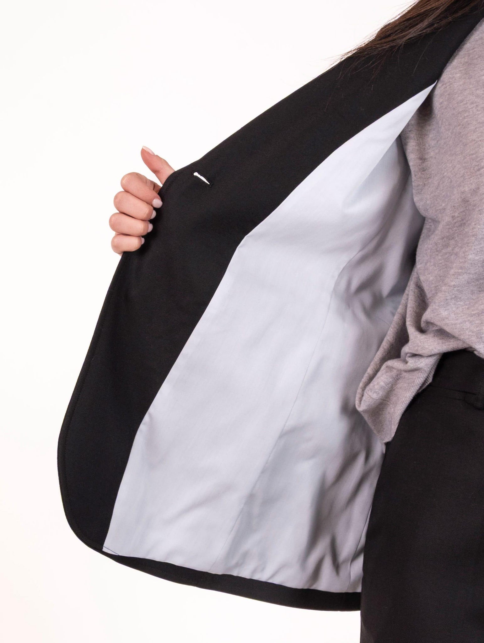 Blazer Monopetto Alysi in Twill di Lana Nero 165860NE Alysi