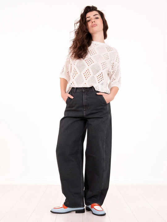 Maglia Traforata White Wise in Viscosa Bianca