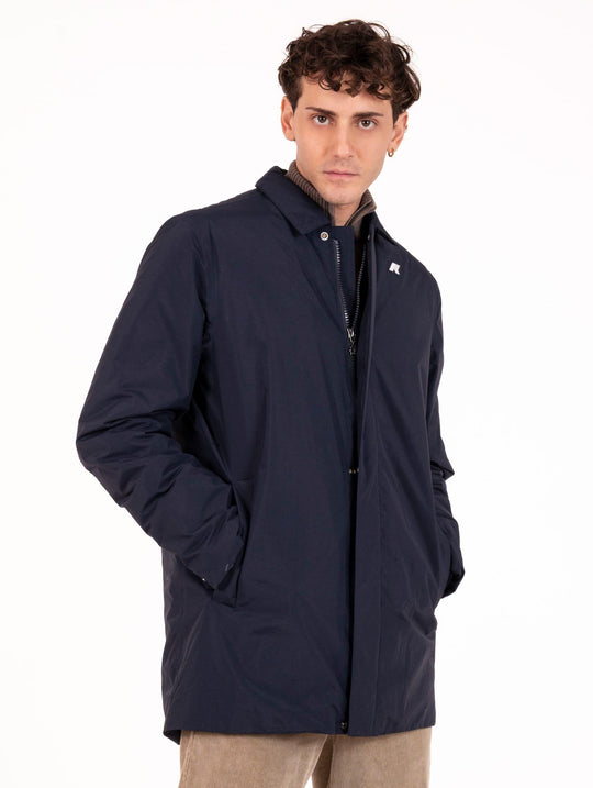 Impermeabile Benny K-Way in Nylon Riciclato Blu