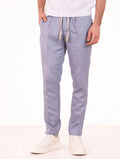 Devore Jogger-Hose aus Tencel und Leinen Zuckerguss