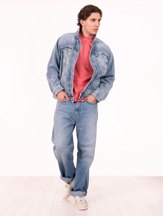 Giubbino Jeans Roy Roger's Bodega in Cotone Denim Chiaro