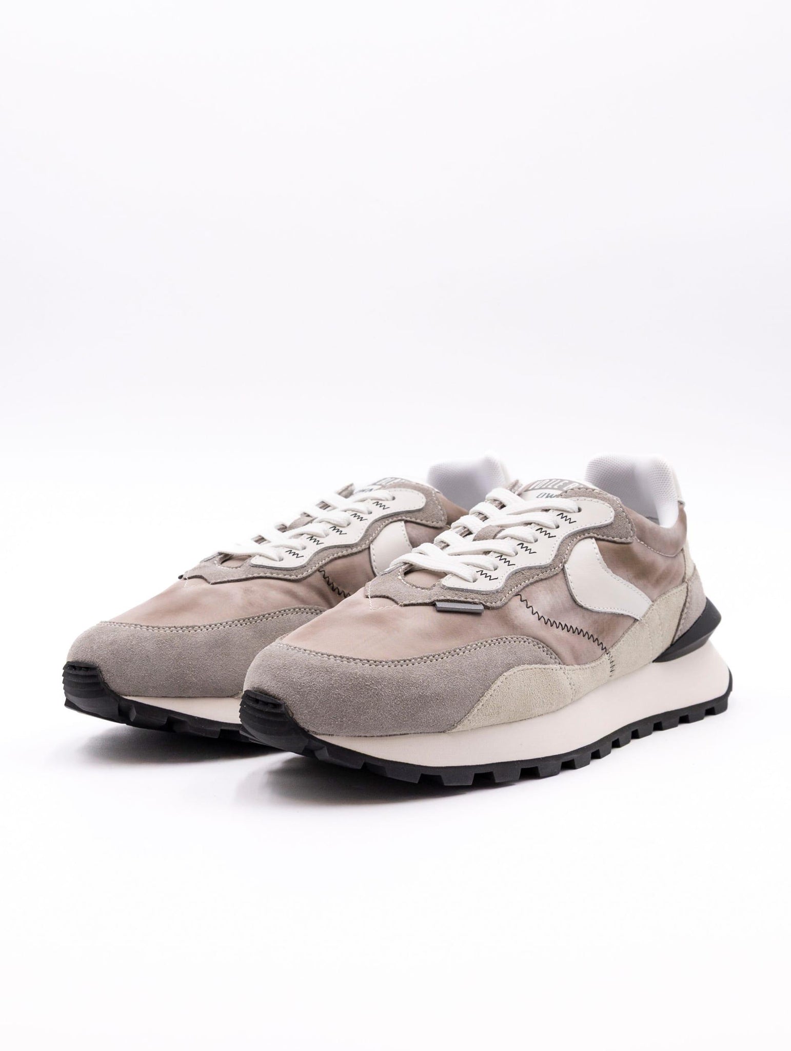 Sneakers Qwark Hype Man Voile Blanche Grigio e Beige QWARKHYPEMANSUEDE/NYLON Voile Blanche