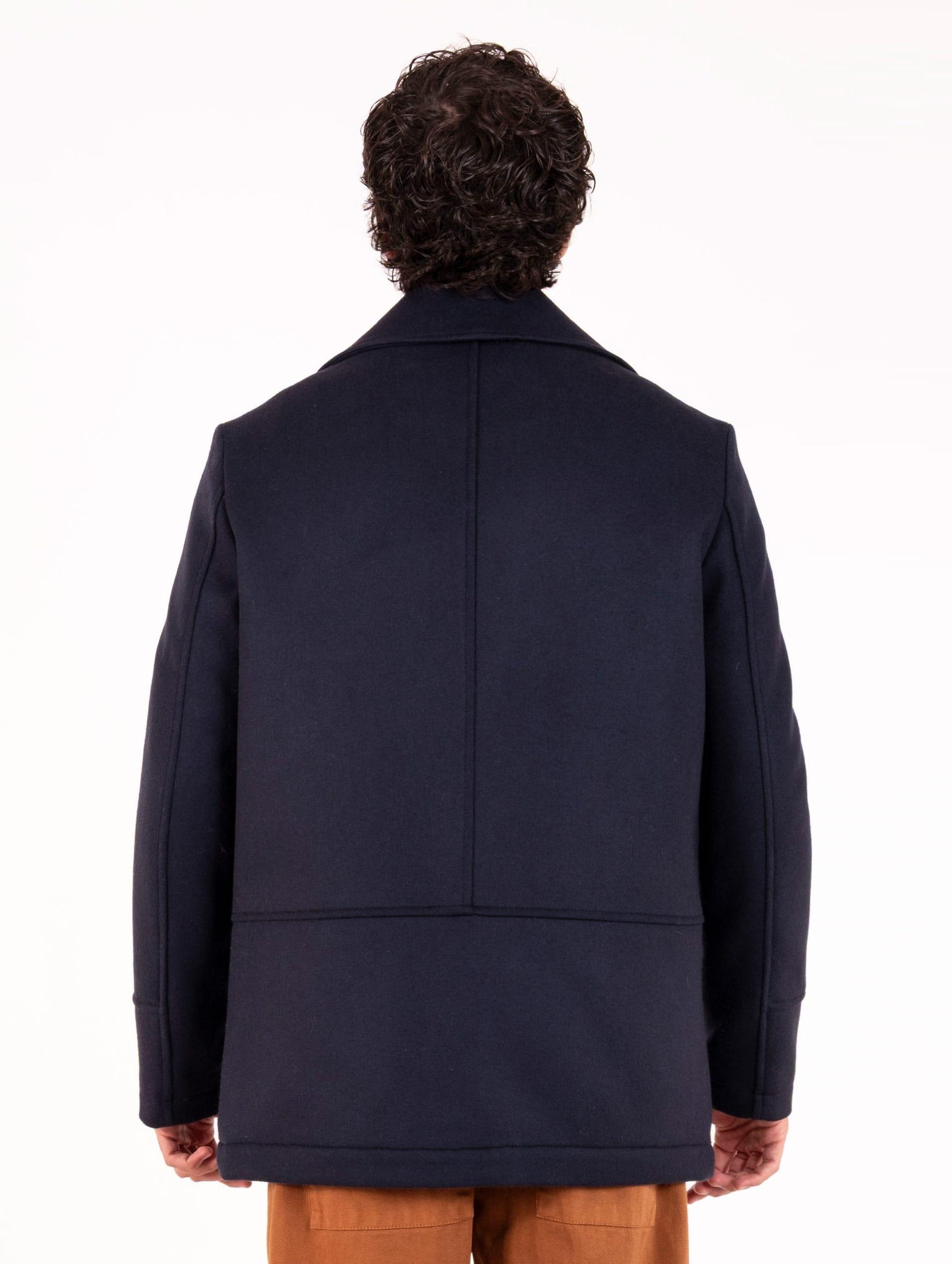 Peacot Camplin Squadron in Lana Vergine e Cashmere Blu SQUADRON-KBL Camplin