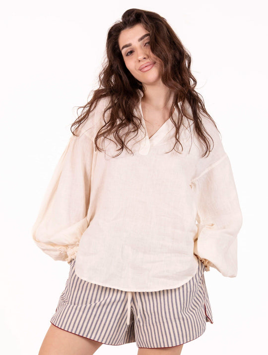 Blusa Eloise Roy Roger's in Lino Burro