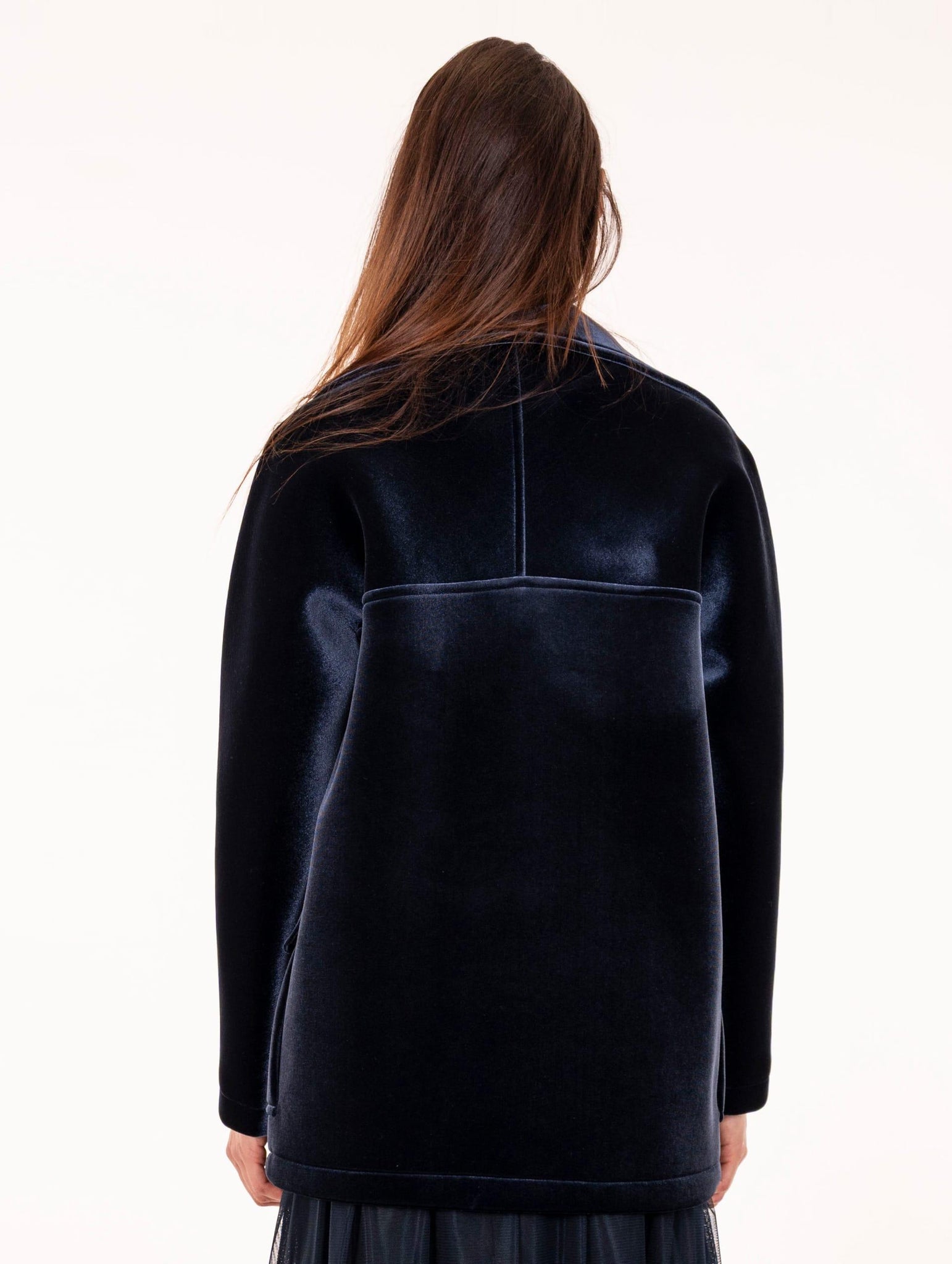 Peacoat Alpha Studio in Velluto Blu Notte AD-4730N2001 Alpha Studio