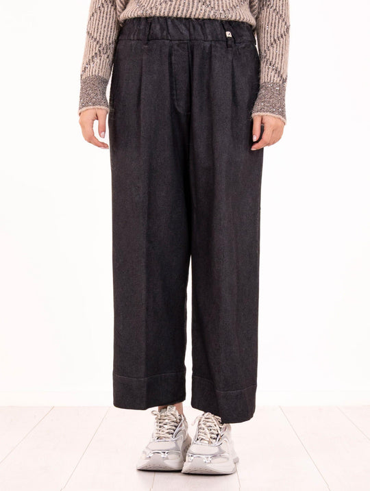 Pantalone Myths in Flanella di Lana e Cachemire Delavè Antracite