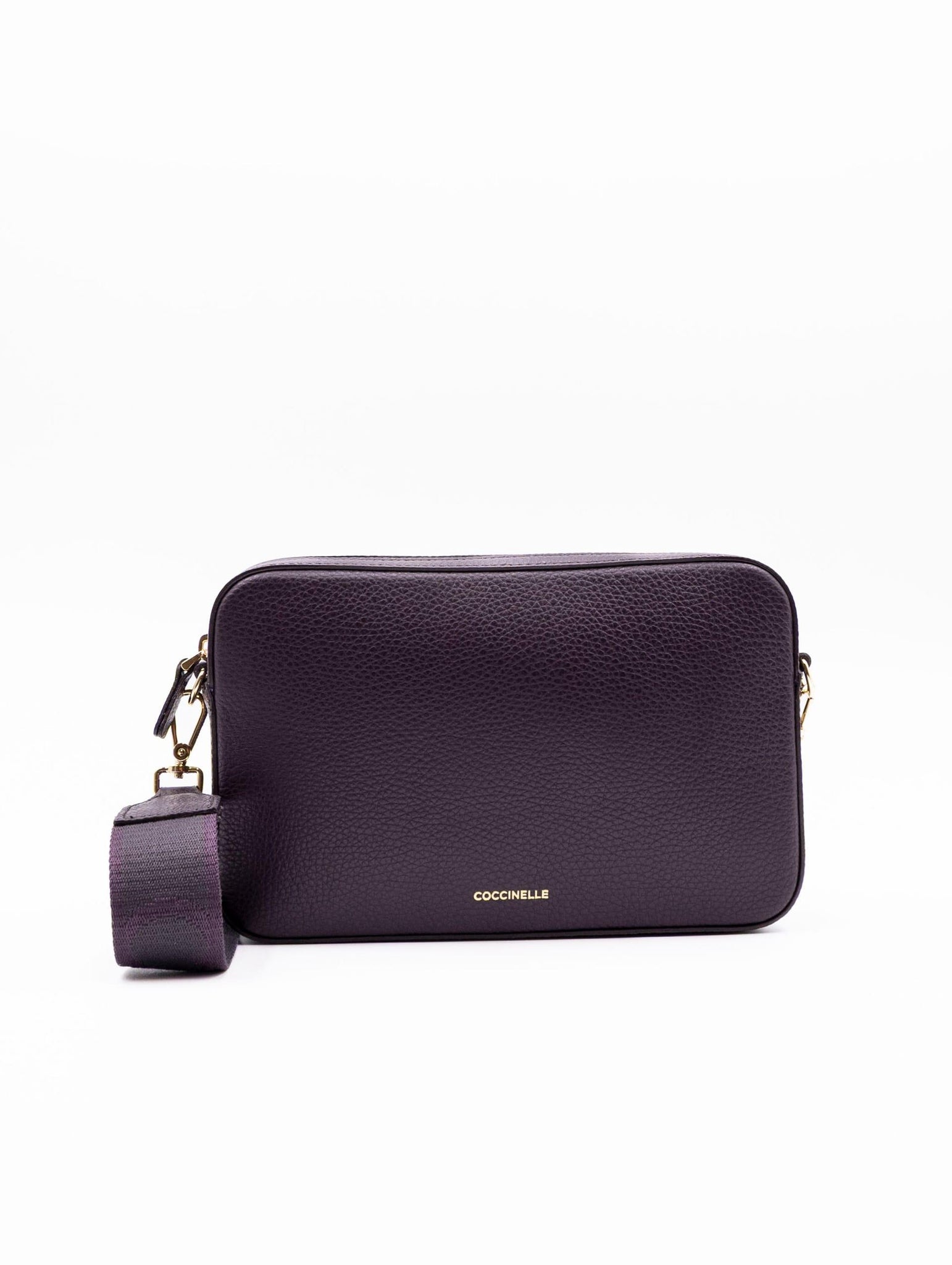 Minibag Tebe Small Coccinelle in Pelle Martellata Prugna E5MN5520101V87 Coccinelle