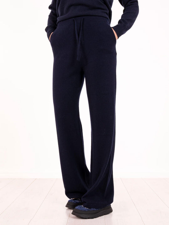 Pantalone Alpha Studio in Lana e Cashmere Blu Nlotte