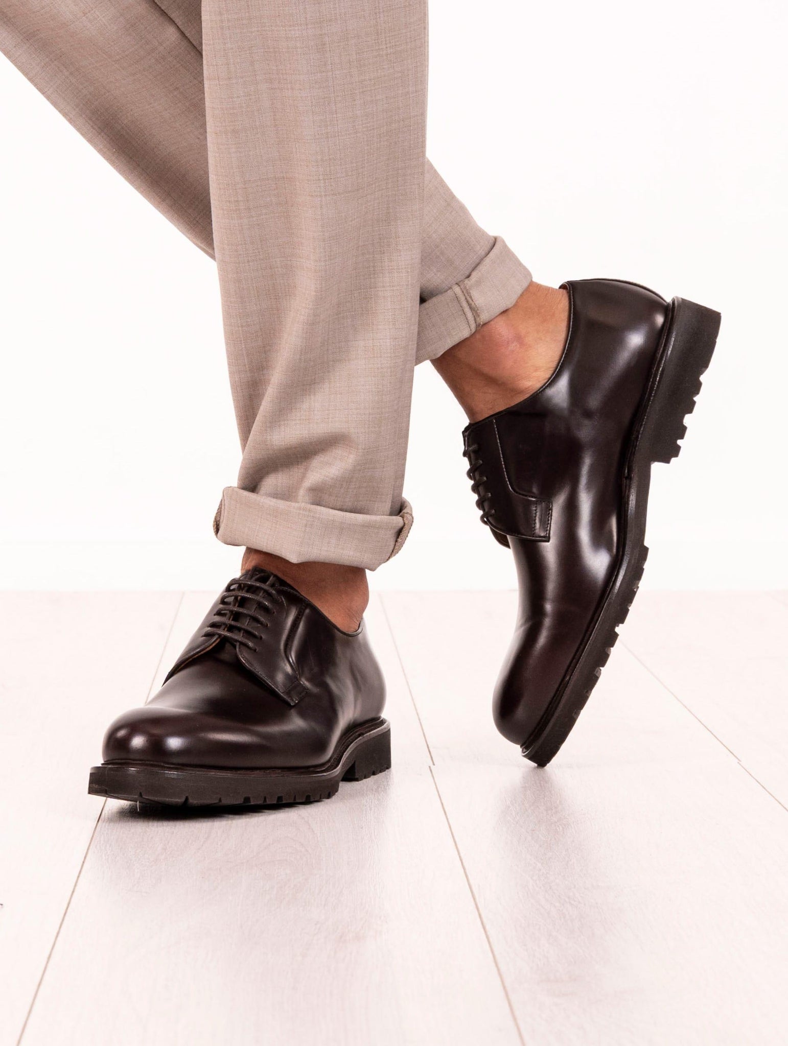 Derby Goodyear Berwick 1707 Fondo Gomma in Pelle Marrone 5635HO768ROISMARRON Berwick 1707