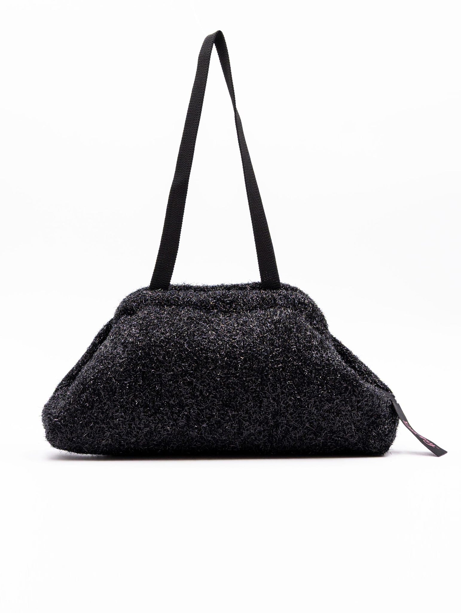 Clutch Fri-Yay in Fil Coupè Lurex Nera HB_1261LUREXFUR Fri-Yay