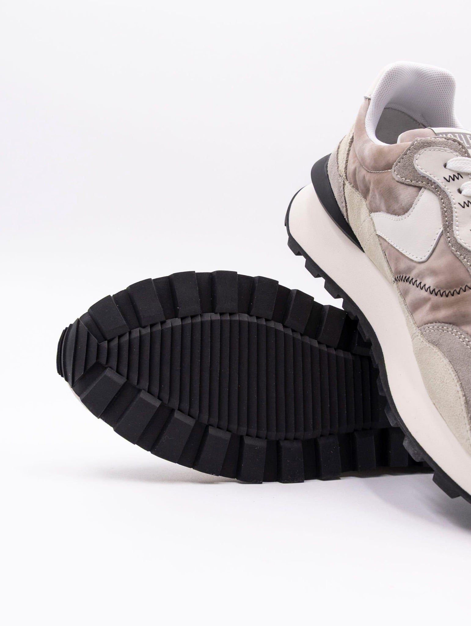 Sneakers Qwark Hype Man Voile Blanche Grigio e Beige QWARKHYPEMANSUEDE/NYLON Voile Blanche