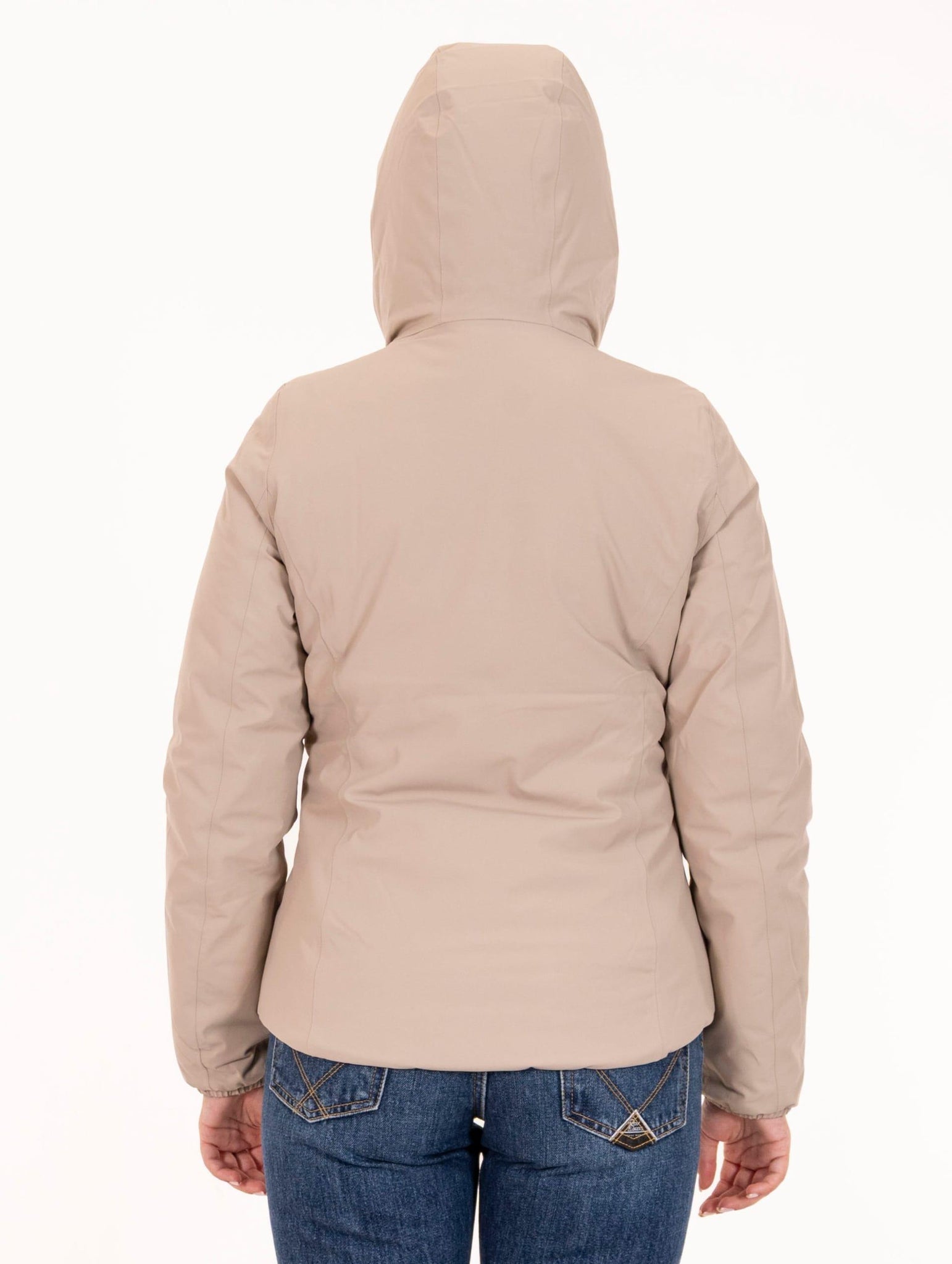 Giacca K-Way Lily Reversibile Beige e Bianco K6128TWBBA K-Way