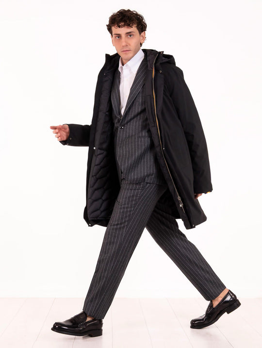 Giubbotto Tomal K-Way in Tessuto Tecnico Nero