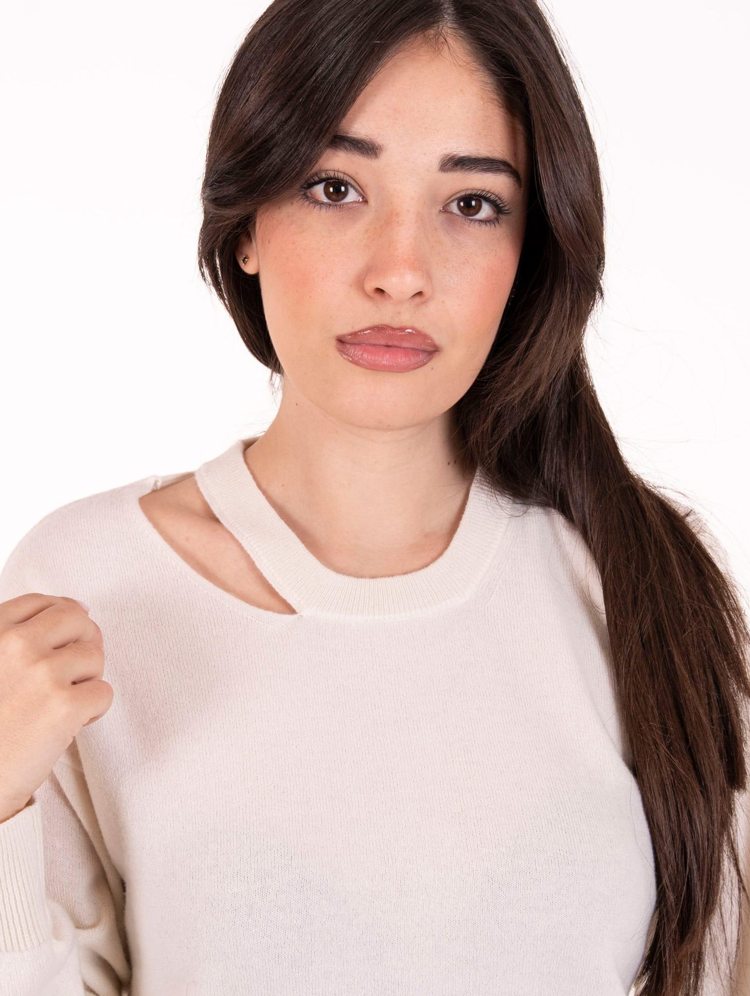 Maglia Alpha Studio in Lana Latte AD-4170C2003 Alpha Studio