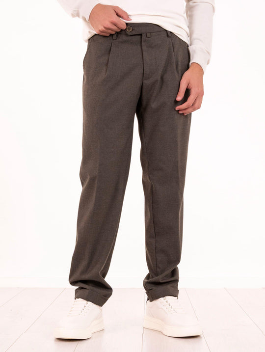 Pantalone Myths in Misto Viscosa Oliva