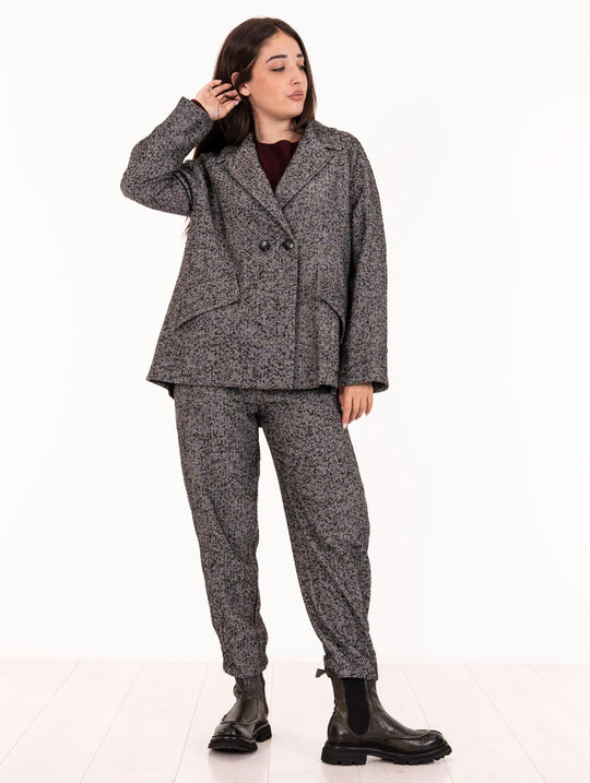 Alessia Santi Spigato White and Black Coat