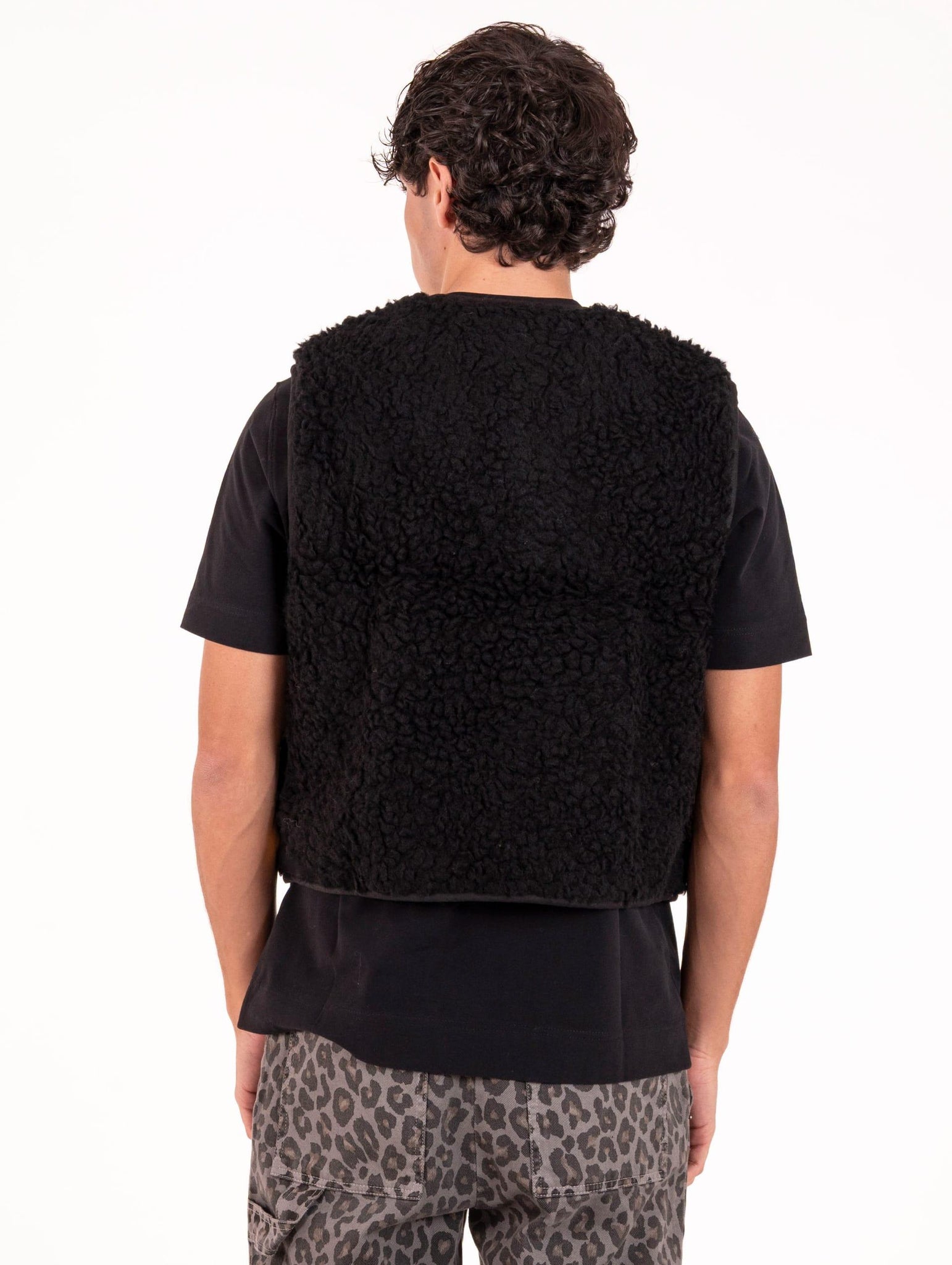 Gilet Maison Crazy Worker Teddy Nero MORW12UGIL00N1274 MCW 3.2