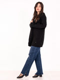 Cardigan White Wise in Misto Viscosa Nero