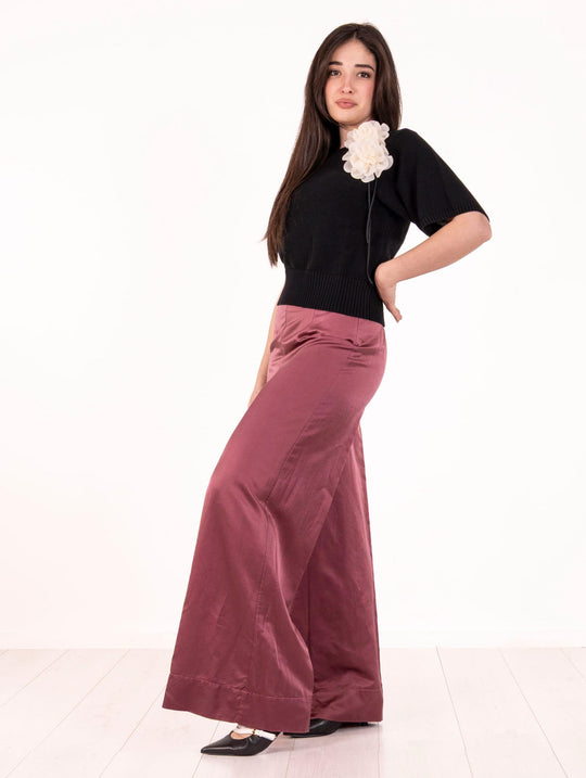 Pantalone Alessia Santi in Cotone e Seta Cipolla