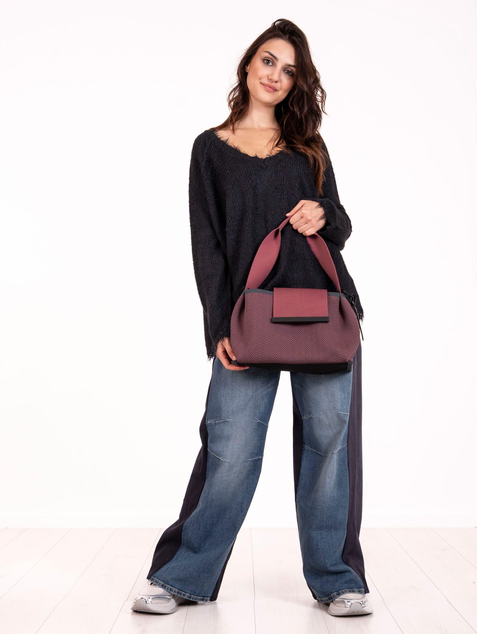 Borsa Fri-yay in Maglia Ciliegia e Grigio PL_1244LITTLECHAIN Fri-Yay