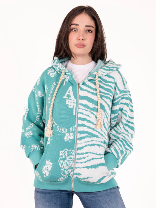 Felpa Ahzz Animalier Al Ain Verde Acqua