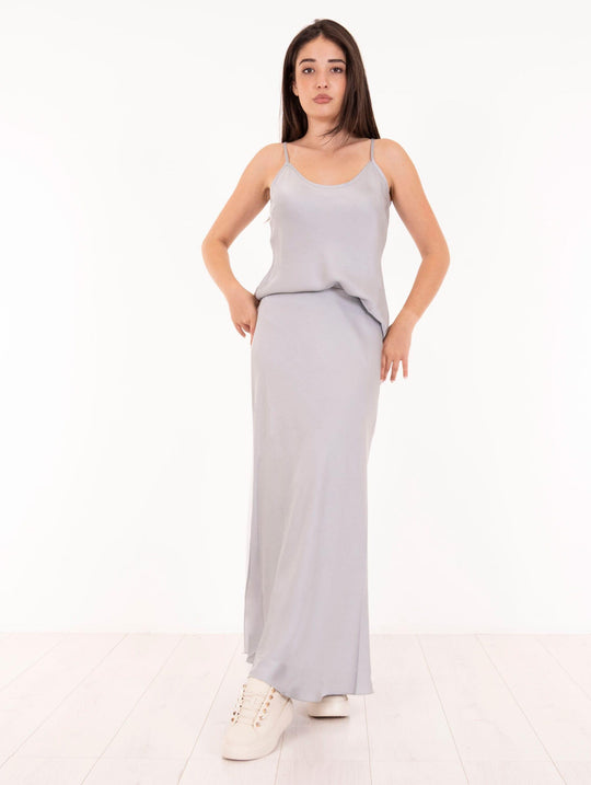 Gonna Long Daniele Fiesoli in Viscose Gray