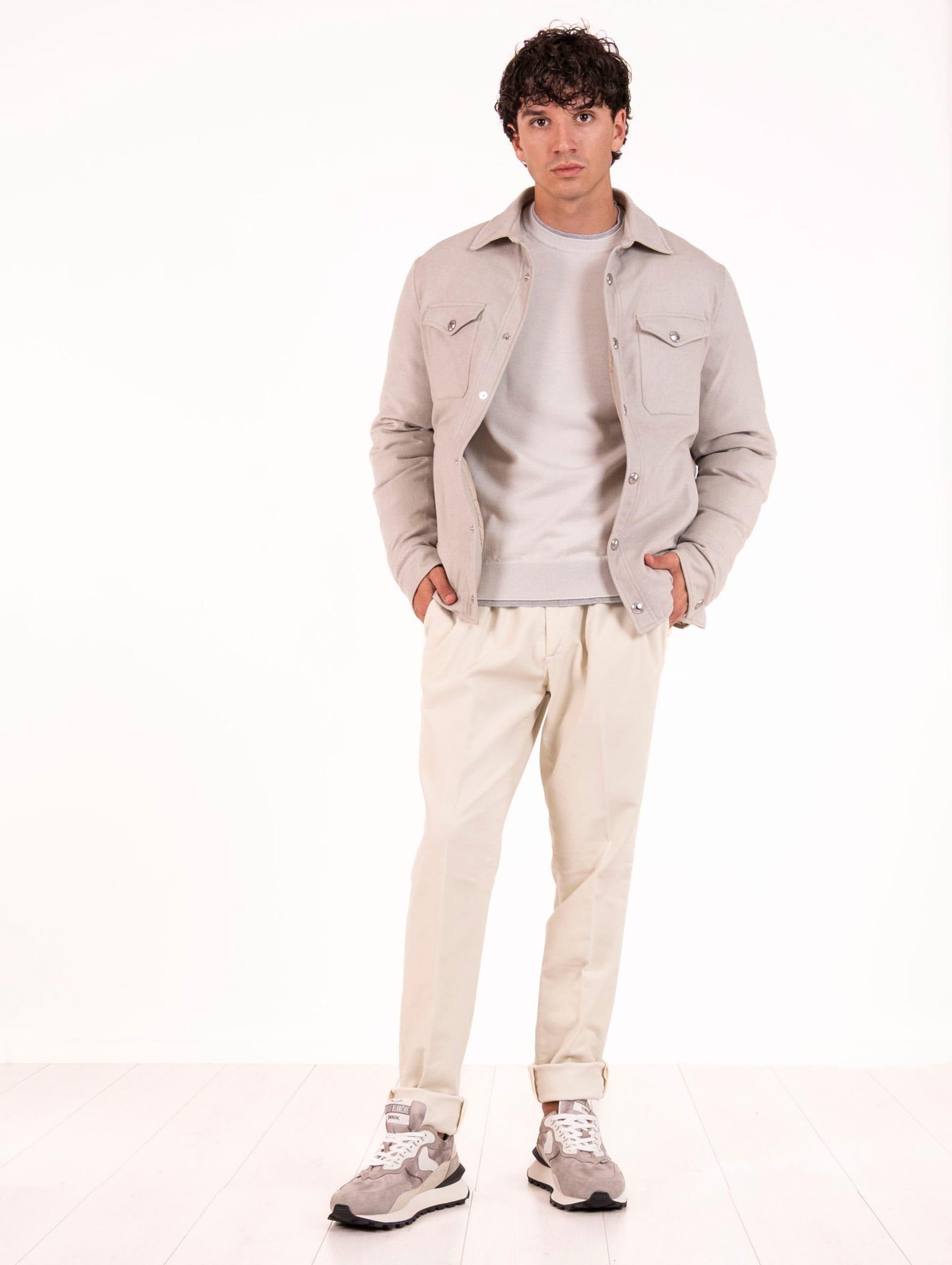 Giubbino Elleventy Milano in Seta e Cashmere Ghiaccio L75GBTI30TES0H09807 Eleventy Milano