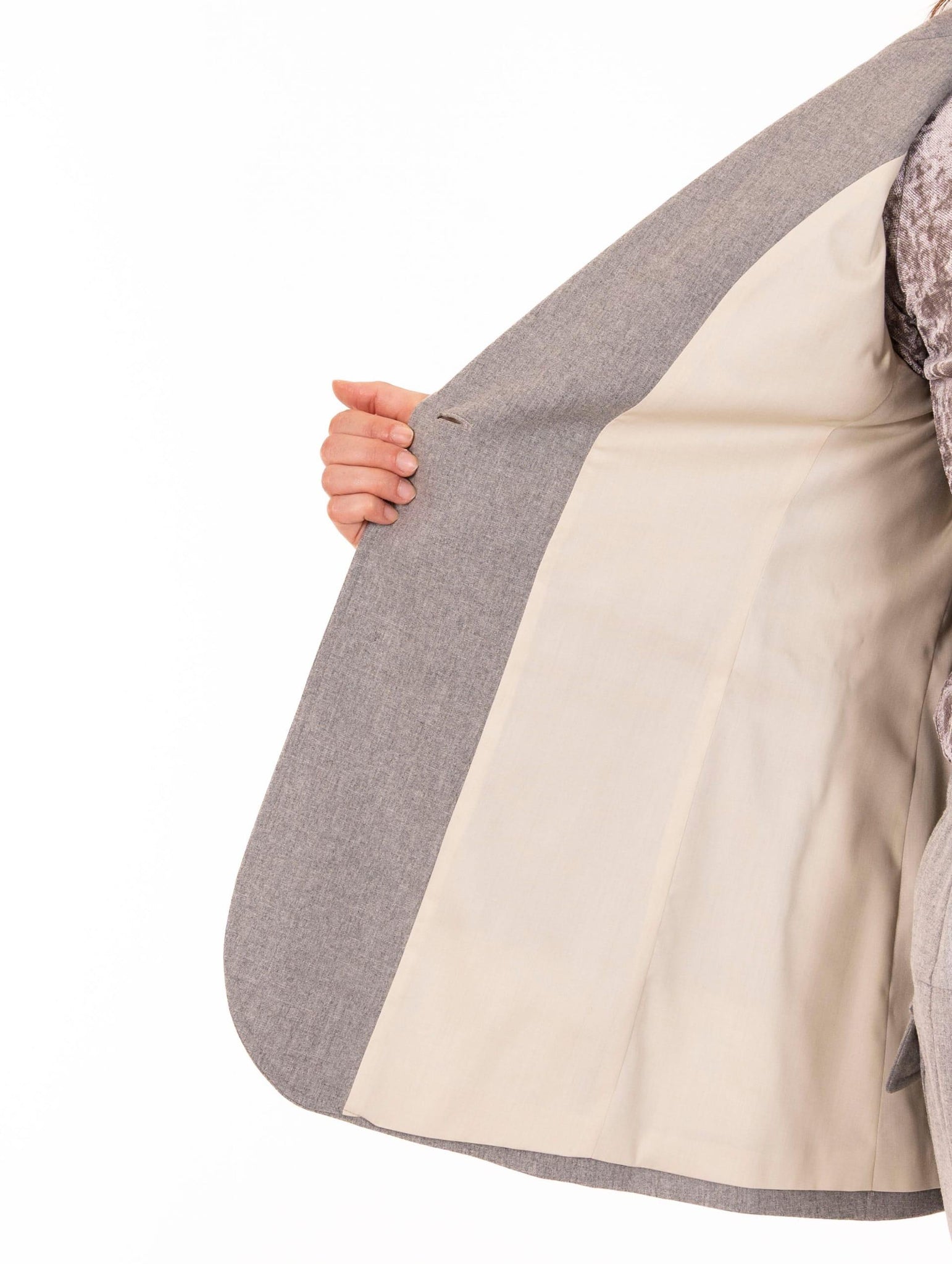 Giacca Monopetto Alysi  in Flanella di Viscosa e Lana Grigia 165819A5047GR Alysi