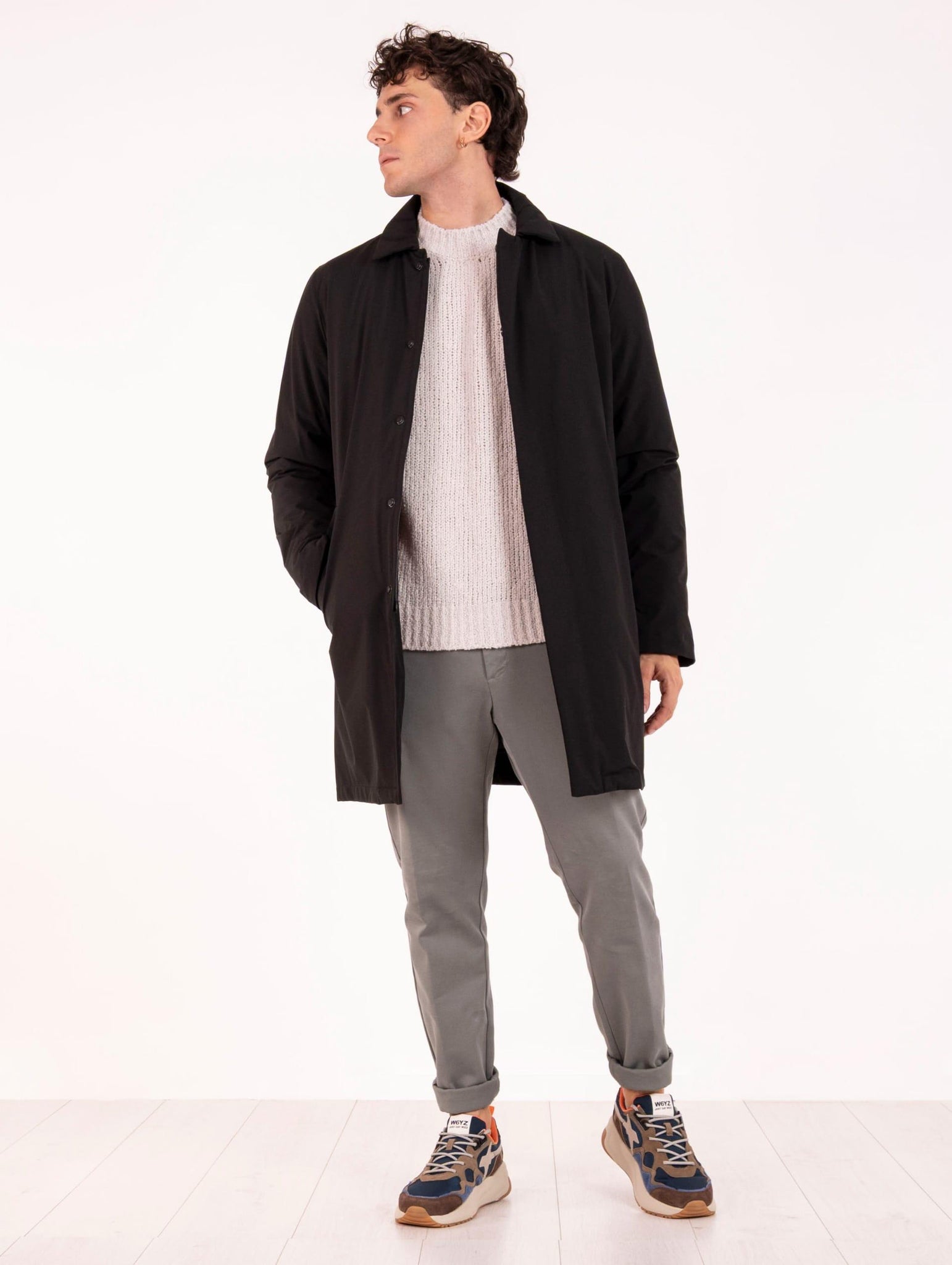 Giubbotto Benson AT.P.CO. in Tessuto Tecnico Nero BENSON44N053999 AT.P.CO