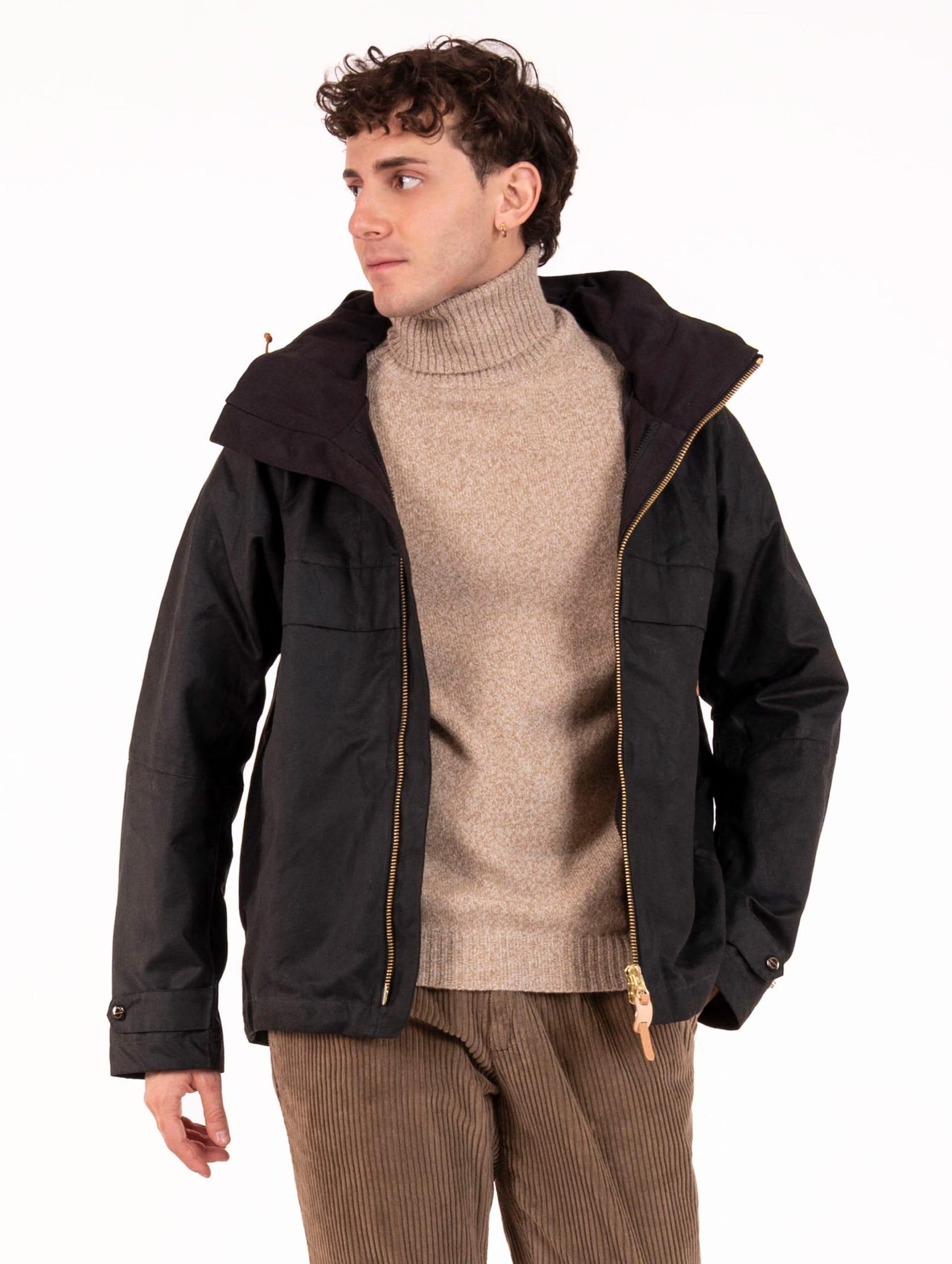 Giubbotto Manifattura Ceccarelli in Cotone Idrorepellente Nero W7085-WXBLACK Manifattura Ceccarelli