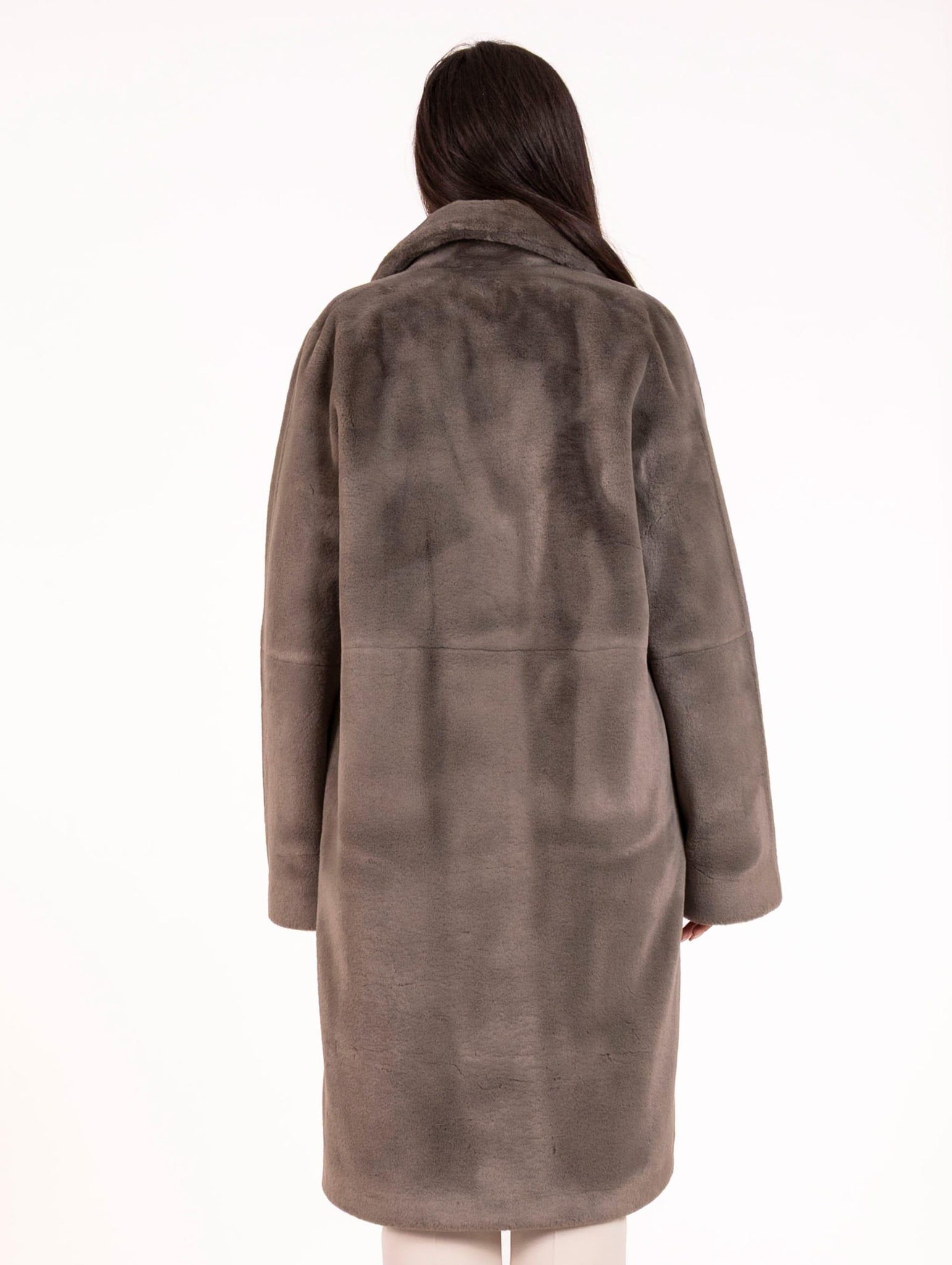 Cappotto Eco Pelliccia Leon e Loulou Grigio L500CAMO00020 Leon & Loulou