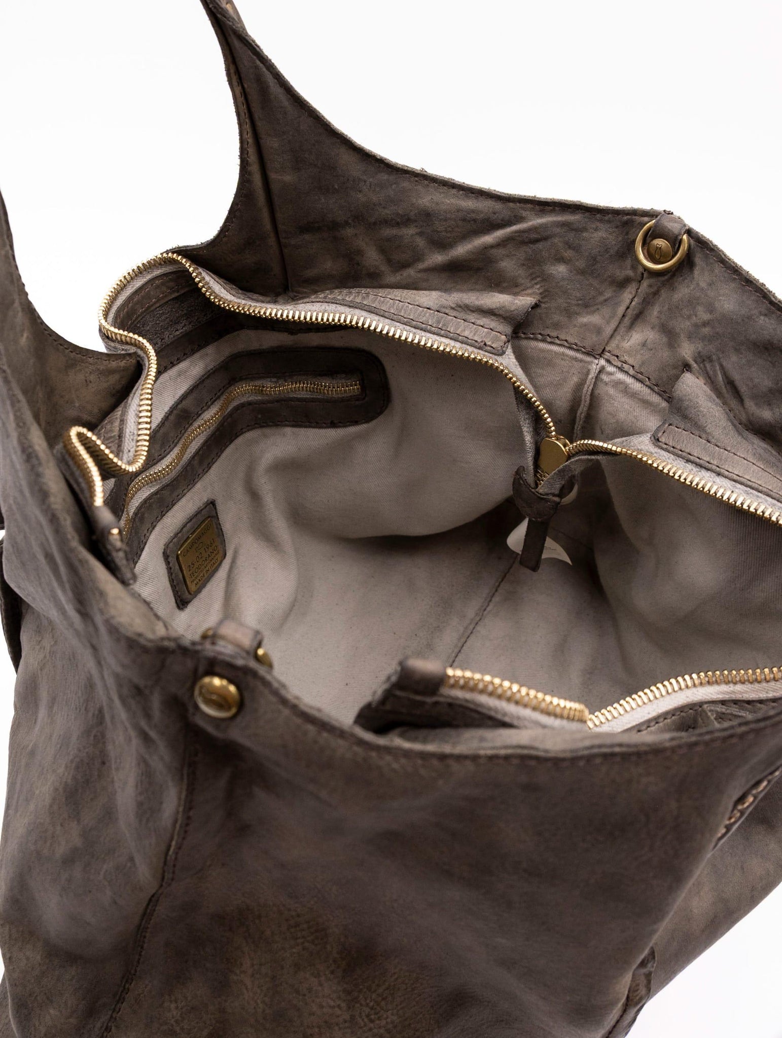 Shopping Antonia Campomaggi in Pelle Cemento C042170ND-X0007C0552 Campomaggi